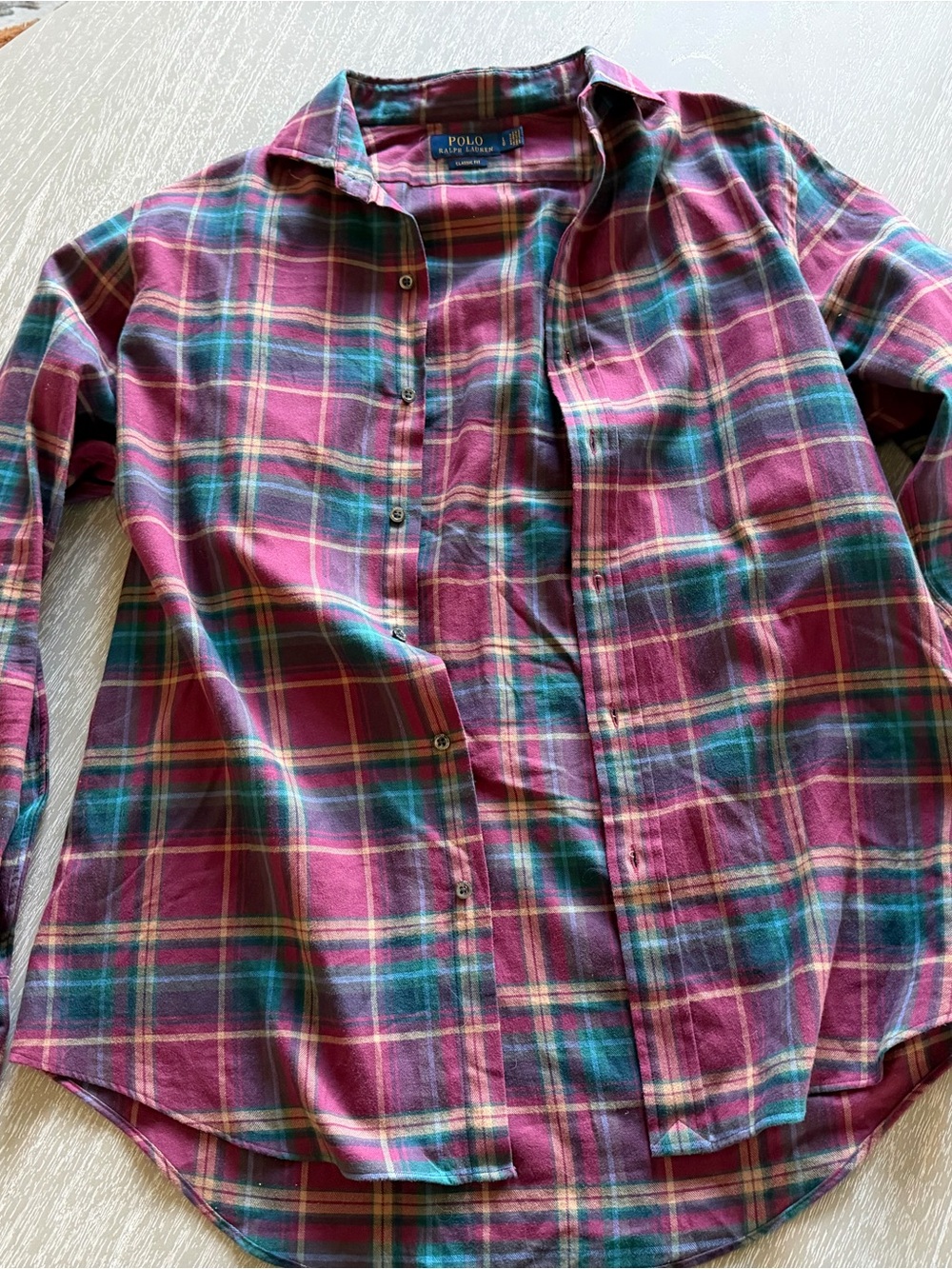 Ralph Lauren Purple Plaid Button-Down Shirt